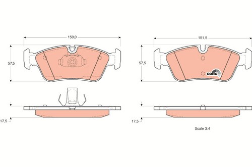 Brake pad set disc - pad, set,