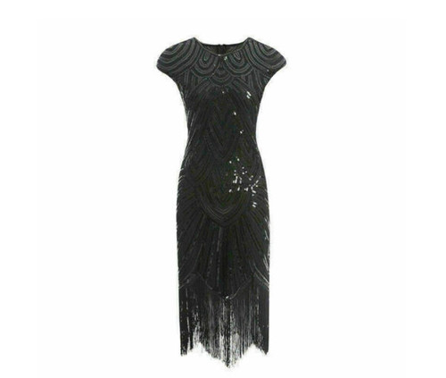 1920s sequin fringed - 1920s,