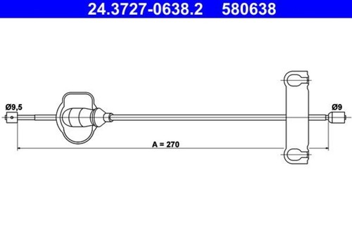Parking brake cable ate - brake,