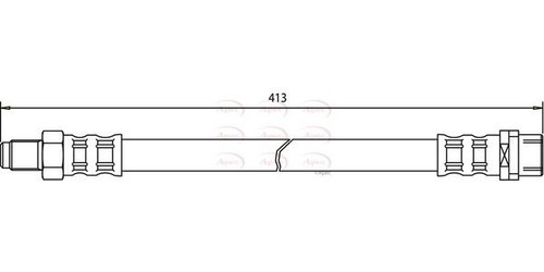 Apec front brake hose for - front,