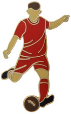 Leyton Orient Football Player Retro Gold Plated Pin Badge