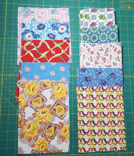 Pieces feedsack fabric - 27,