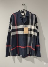 Burberry London England Men Slim Fit Collared Button Down Shirt Long Sleeve XXxl