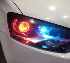 Universal 2Pcs/Lot RGB Colorful LED Devil Eyes DIY For Headlight Projector Lens