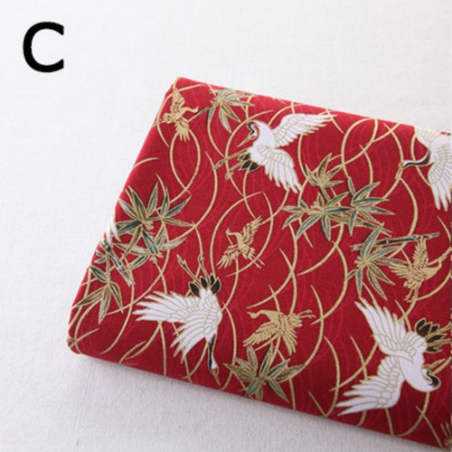 Japanese fabric vintage crane - fabric,