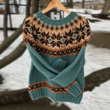 NEW Womens Winter Warm Sweater Patterned Pullover Fair Isle Jumper Long Sleeve 