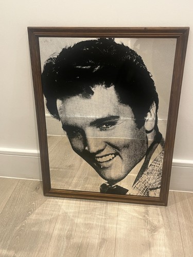 Elvis presley wood - wood, framed