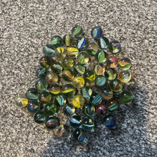 Vintage glass marbles 8 - glass, 5/8"