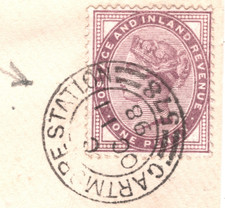 GB RAILWAY Scotland Cover *GARTMORE STATION* 578 NUMERAL CDS 1898 1d Lilac XG271