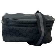 Gucci Men's GG Monogram Messenger Bag Black