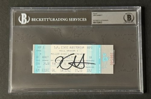 Kirk hammett signed 1985 - hammett,
