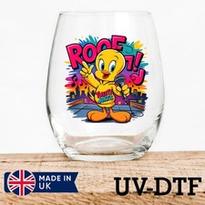 Tweety 8pcs UV DTF Stickers - Glass Laptop Tumbler Cup bd431