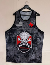 Paintball Tank Top Vest Jersey Black & Red Skull SIZE XL BRAND NEW