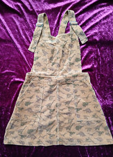 Run & Fly - Ladies Dungarees Dress - Dinosaur Pattern - Size 10L - Very Good