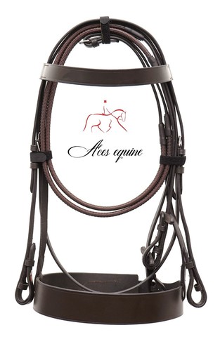 Leather hunter bridle - leather, with