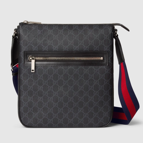 Gucci black messenger - gg,