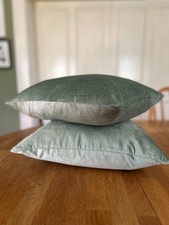 H&M HOME 2 x mint green velvet