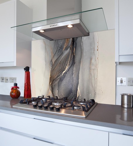 Printed glass kitchen - printed,