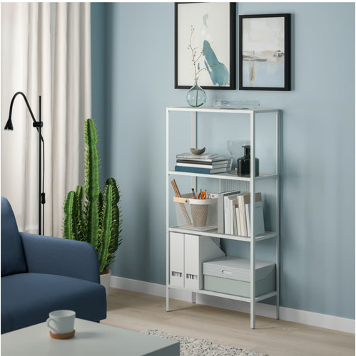 Ikea white metal shelving unit - ikea,