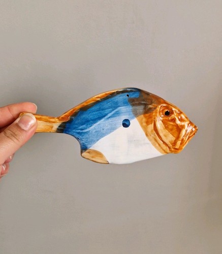 Ceramic fish handpainted - ceramic,