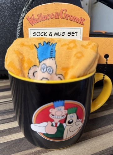Wallace gromit sock - wallace, mug