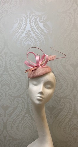 Pink fascinator hat wedding - fascinator,