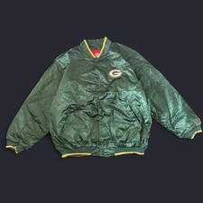 Vintage NFL Green Bay Packers Satin Bomber Jacket – Size L