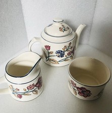Camargue Vintage Teapot, Milk and Sugar Bowl