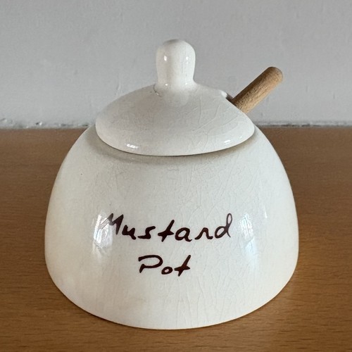 Vintage cute mcm mustard pot - vintage,