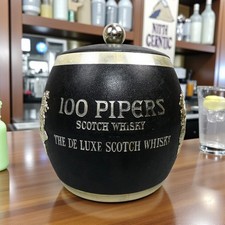 100 Pipers Scotch Whisky Ice Bucket Vintage Advertising (23x20cm) - Insulated