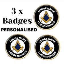 3 x Personalised Masonic Crest