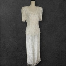 Beaded Floral Lace Sheath