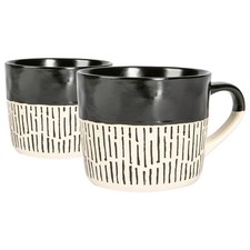 2x Black 450ml Dipped Dash