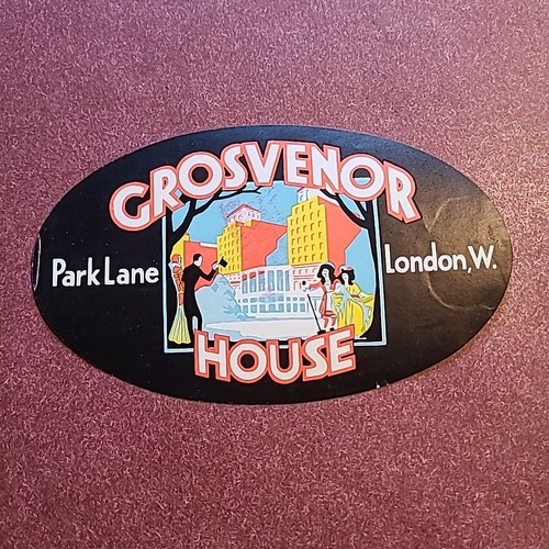 Luggage label decal grosvenor - luggage,