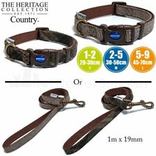 Ancol Collar or Lead Country Check or Herringbone Dog Puppy