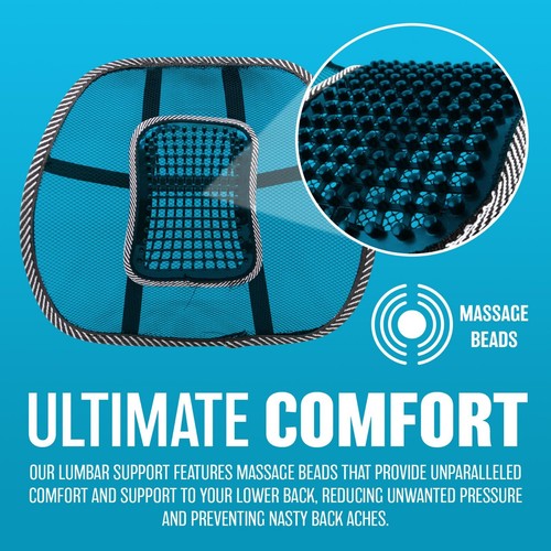 Mesh black lumbar cushion - mesh,
