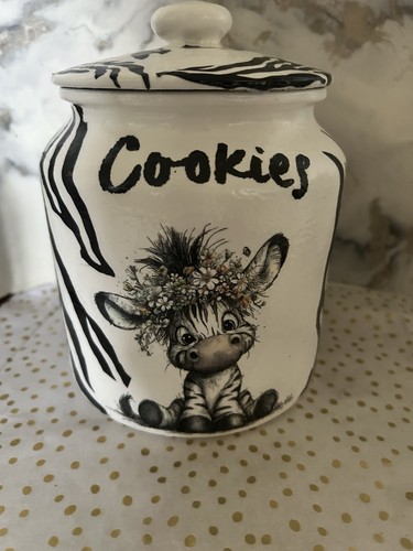 Handmade zebra cookie - cookie, jar