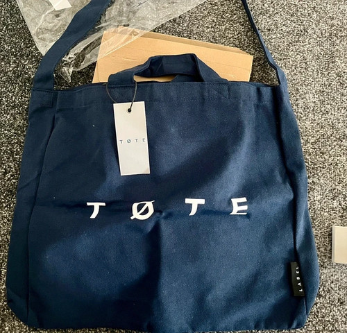 Navy blue 100 cotton tote - blue, bag
