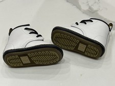 Dr. Martens 1460 Crib Baby Booties White, UK Size 1, EU Size 17, New In Box