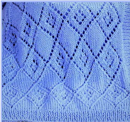 Knitting pattern blanket cot - pattern,