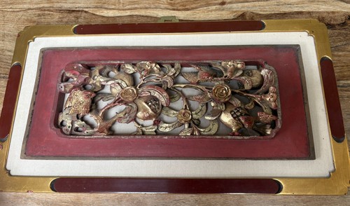 Vintage chinese carved wooden - chinese,