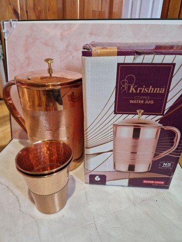 Copper water jug pitcher - copper,