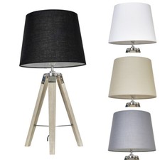 Wooden Tripod Table Lamp