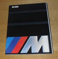 BMW M535I E28 Brochure 1984 -