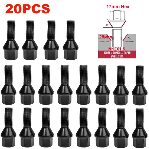Black wheel bolts - wheel, nuts