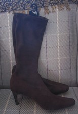 Marks and Spencer brown suede sock boots size 4.5 UK (37.5 Euro) pre worn