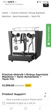 Fracino Cherub Single 1 One Group Semi Auto Coffee Machine with Built In W/Tank