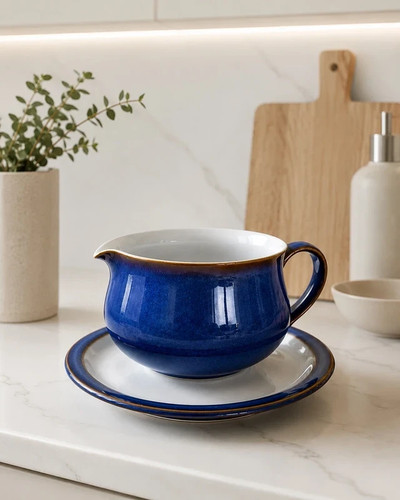 Denby imperial blue gravy - blue, boat