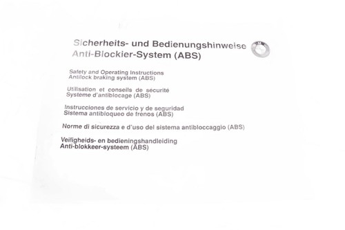 Abs manual safety instructions - manual,