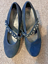 Hotter navy suede Mary Jane